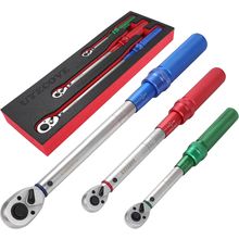 1/4 3/8 1/2-Inch Drive Click Torque Wrench, 3Pcs Torque Wrench Set 20-200Ft .Lb,