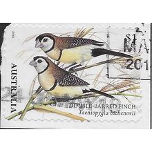 AUS 2018 $1.00 (S/A) 'BIRDS -FINCHES -DOUBLE' ON PAPER FINE USED (EBID25-899)