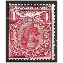 1911 SG336wi 1d Scarlet Die B Wmk Royal Cypher Simple INVERTED U/Mint . .. .