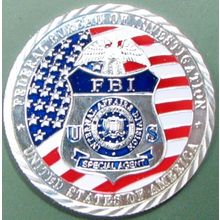 FBI Special Agent. Challenge Coin. 1.50". Silver Tone. 84b.