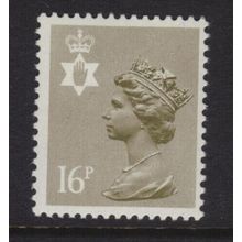 NI42a 16p Drab Perf 15x14 NORTHERN IRELAND - Unmounted Mint