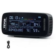 Air Quality Monitor 9-IN-1, CO2, Temperature, Humidity, Formaldehyde TVOC AQ...