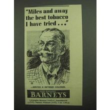 1939 John Sinclair's Barneys Tobacco Ad - Best Tried