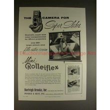 1958 Rollei Mini Rolleiflex Camera Ad - Super Slides!!