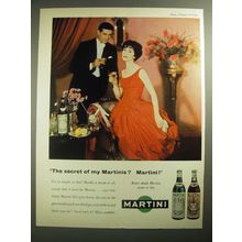 1959 Martini Vermouth Ad - The Secret of my Martinis? Martini!