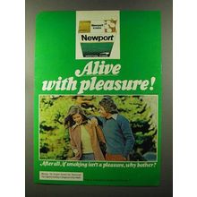 1973 Newport Cigarettes Ad - Alive
