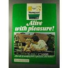 1973 Newport Cigarettes Ad - Alive With Pleasure