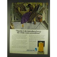 1978 Puerto Rican Rums Ad - Natalie Cole Introduced Us