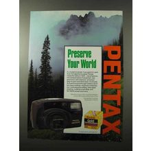 1991 Pentax IQZoom 105R Camera Ad - Preserve