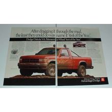 1991 Dodge 4x4 V-8 Truck Ad - Through the Mud!