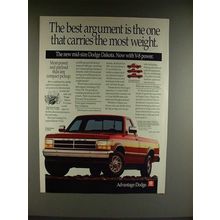 1991 Dodge Dakota 4x2 LWB Truck Ad - Argument
