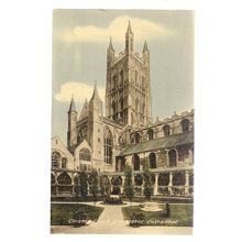 CLOISTER COURT, GLOUCESTER CATHEDRAL. unused vintage postcard BLANK BACK =