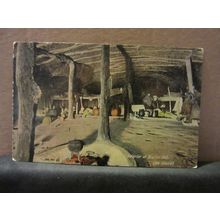 A NATIVE hut. AFRICA unused vintage postcard by Valentine =