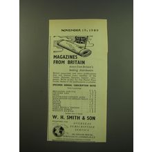 1949 W.H. Smith & Son Magazines Ad - Magazines from Britain