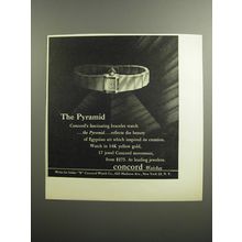 1952 Concord Pyramid Watch Advertisement