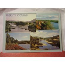 multiview, RIVERS OF SCOTLAND unused larger postcard by DRG /