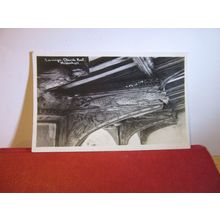 CARVINGS, CHURCH ROOF, MILDENHALL, SUFFOLK. unused vintage postcard RP =
