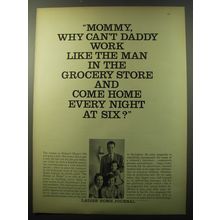 1960 Ladies' Home Journal Magazine Ad - Mommy, why can't daddy work like