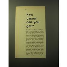 1960 Grace Line Cruise Ad - How casual can you get?