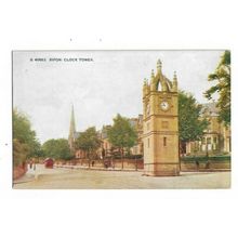 Ripon, Clock Tower, Yorkshire, Postcard.