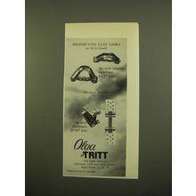 1961 Olga Tritt Jewelry Advertisement - Distinctive Cuff Links