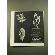 1961 Cartier Jewelry Advertisement - Golden Brooches