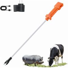 Cattle Prod, Waterproof Electric Livestock Prod with 2 LED Lights, Rechargeable