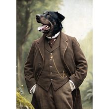 Noble Rottweiler – Elegant Victorian Dog Portrait Poster