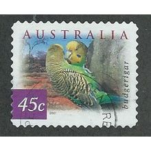 AUS 2001 45c (S/A) 'FLORA AND FAUNA-BIRDS- BUDG (P11.5X11)FINE USED (EBID41-360)