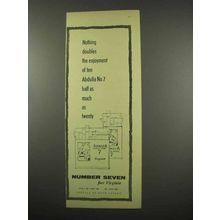 1957 Abdulla Number Seven Cigarettes Ad - Enjoyment