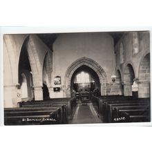 St Briavels Church Interior RP Postcard Gloucestershire