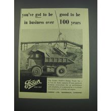 1957 Foden FGD 4 Dump Truck Ad - You've got to be good to be in business over