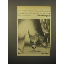 1965 Stuart Crystal Advertisement - next time someone says craftsmanship is dead