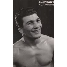 Claude Milazzo Tunisian French Boxer Rare Management Card Photo