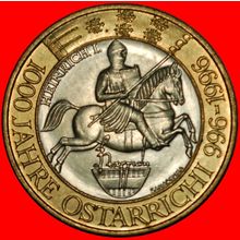 Ⰶ HENRY I (994-1018): AUSTRIA ★ 50 SHILLINGS 996-1996 UNC★LOW START★NO RESERVE