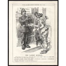 LATEST SCANDAL 1913 John Bernard Partridge -Marconi Committee PUNCH CARTOON PAGE
