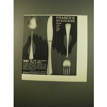 1961 Fraser's Willow Flatware Advertisement