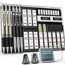 Four Candies 25PCS Art Mechanical Pencil Set with Case, 3PCS Metal Artist Lead P