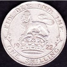 1922 Great Britain 1 Shilling Silver Coin