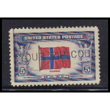 Used 911 5c Flag of Norway Fine KA7969