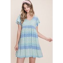 Women.Cute And Flirty Floral Printed Babydoll Mini Dress