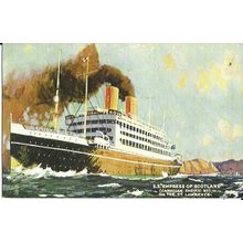 Canadian Pacific SS EMPRESS OF SCOTLAND Tuck Oilette Postcard (3592)
