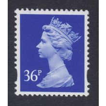 Y1702 U357 36p Bright Ultramarine ENSCHEDE YELLOW FLUOR ~ Unmounted Mint