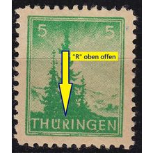 GERMANY Alliiert SBZ [Thüringen] MiNr 0094 AY II ( **/mnh ) Plattenfehler
