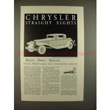 1931 Chrysler Eight Coupe Car Ad - Silent Swift Smooth!