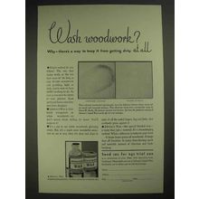 1931 Johnson's Wax Ad - Wash Woodwork?
