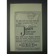 1931 Jones Dairy Farm Sausage Ad - Made America's Finest Sausage since 1834