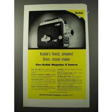 1954 Kodak Cine-Kodak Magazine 8 Camera Ad