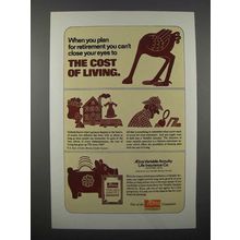 1974 Aetna Insurance Ad - The Cost of Living