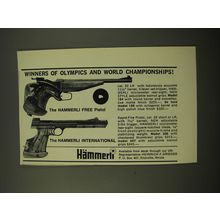 1966 Hammerli Free Pistol and International Pistol Ad - Winners of the Olympics
